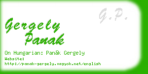 gergely panak business card