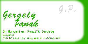 gergely panak business card